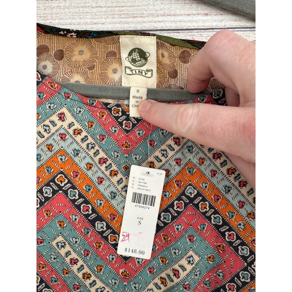 Tiny Anthropologie BOHO Mixed Print Mini Dress Wo… - image 7